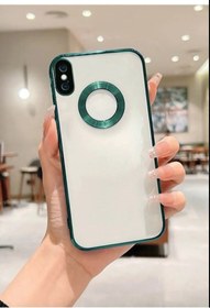 Resim Tria Iphone Xs Max Elektroliz Logo Detaylı Kenarları Renkli Kamera Lens Korumalı Telefon Kılıfı 