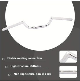 Resim Hightower 22mm 7/8" Universal Cafe Racer Ace Clubman Stil Elektrokaplama Motosiklet Gidon 