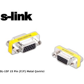 Resim S-Link Sl-15f 15 Pin (f/f) Metal Çevirici 