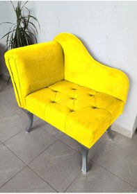 Resim aldagelsin Yeni Model Tekli Köşe Koltuğu Josefin Bench Gümüş Ayak 