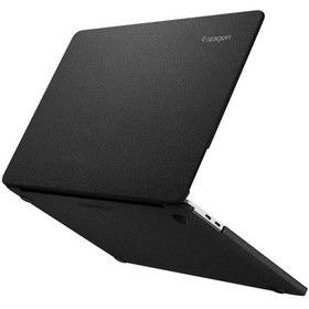 Resim Apple Uyumlu MacBook Pro 13" (2020) İle Kılıf- Spigen Thin Fit Black 