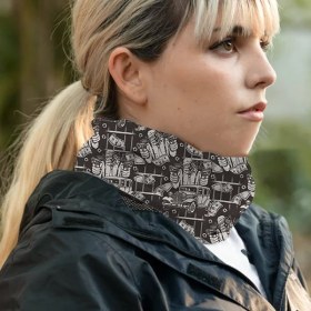 Resim Hediyemen Klasik Araba Ikonlu Motorcu Boyun Bandanası 