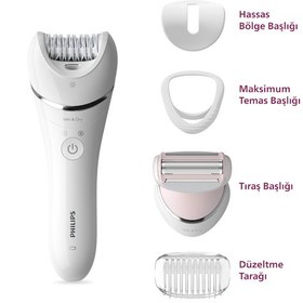 Resim Philips BRE710/05 Epilatör (Yüz+Koltuk alti+Bikini Bölgesi+Bacak)Islak-Kuru,Işıklı,Kablosuz 