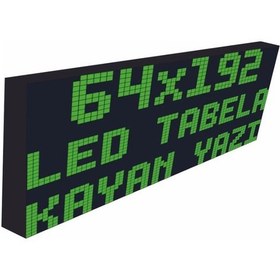 Resim Led Tabela 64x192cm Tek Taraflı Yeşil Kayan Yazı-wifi 