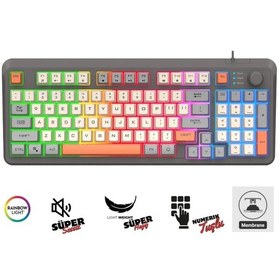 Resim Miaxtreme K82 Numerik Tuş Süper Hafif Süper Sessiz Gaming & Office Göstergeli Ses Ve Rgb Kontrol Oyuncu Klavye 