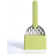 Resim Soulader Kedi Kumu Küreği Seti Saklama Kabı İle Birlikte Evcil Hayvan Malzemeleri 