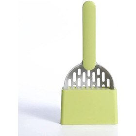 Resim Soulader Kedi Kumu Küreği Seti Saklama Kabı İle Birlikte Evcil Hayvan Malzemeleri 