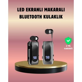 Resim TeknoKapsül Dijital Göstergeli Bluetooth Kulaklık – Klipsli ve Şık Tasarım - TK0027-5U1HP6 