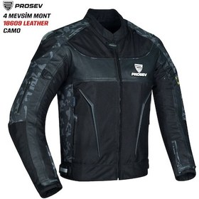 Resim Prosev 18609 Hörgüçlü Kışlık Kısa Mont Camo-siyah 