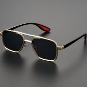 Resim 1 adet Erkek Vintage Geometrik Çerçeve Gözlük Moda Aksesuarı 