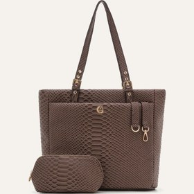 Resim Minore Vizon Y. Deri Gold Bebek Çantası 