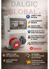 Resim Kombinasyon Taşınabilir Elektrikli Araç Şarj Cihazları İçin Uygundur 5/32a Ön + 1/16a Ön 1 Adet 