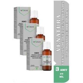 Resim Venatura Vitamin D3 Ve Menaquinon 7 Takviye Edici Gıda 3 x 20 ML 