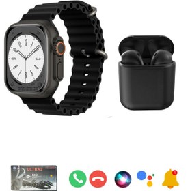 Resim BYRTECH Watch Ultra 2 T10 Ultra 2 Akıllı Saat + 2. Nesil Tws i12 Bluetooth Kulaklık İkili Paket 