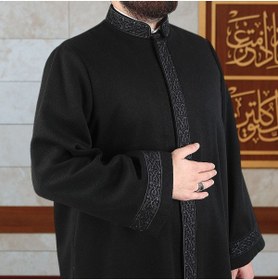 Resim İkranur Kışlık Kaşe İmam Cübbesi Hüdhüd Siyah 