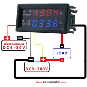 Resim Genel Markalar Panel Tip Dc 0-200v 10a Mv Voltmetre Ma Ampermetre M4430 