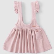 Resim Fitilli Kadife Bebek Jile Elbise Pembe 