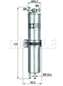 Resim MAHLE KLH12 Yakit Filtresi BMW N62 M54 E65 03-08 13327503413 (WP973925) 