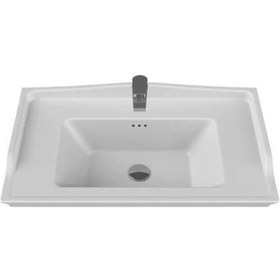 Resim Turkuaz Seramik Cerastyle Kapadokya Etajer Uyum Damlalıklı Lavabo 80 x 48CM 