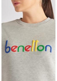 Resim United Colors of Benetton Benetton Bnt-w100-t Kadın Sweat BNT-W100-T-R7516 Gri 