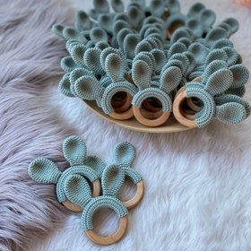 Resim Tavşan Kulaklı Diş Kaşıyıcı - Yeşil 