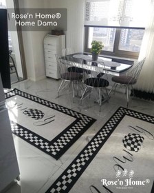 Resim HOME DAMA - Kaymaz Deri Taban Makinede Yıkanabilir Salon Oturma Odası Mutfak Halısı - QUANTUM SERİSİ / SAÇAKSIZ / 160x230 (4m²) 