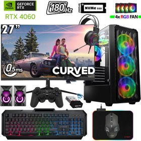 Resim Xaser Thunder X610 Ryzen 7 7700 32GB Ddr5 Ram 2tb M.2 Nvme SSD 8gb RTX4060 27" 180Hz Oyuncu Bilgisayarı 