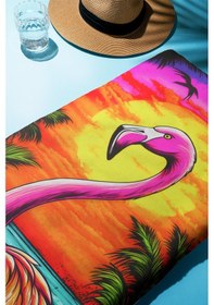 Resim Dijital Baskı Plaj Deniz Havlusu Flamingo Desenli Peştamal Hvl0131 Renkli 