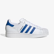 Resim adidas Superstar Iı Erkek Mavi Detaylı Beyaz Spor Ayakkabı 