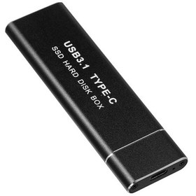 Resim M.2 Nvme/sata Çift Protokollü Mobil Sabit Disk Kutusu Usb3.1 Tip-c Harici Ssd Muhafazası Alüminyum Alaşımlı Kabuk 1 Kablo + 1 Adaptör 