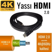 Resim Irenis 4K 60 Hz HDMI 2.0 Yassı HDMI Kablosu 50 CM 