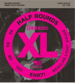 Resim D'addario Enr71 Bas Gitar Tel Seti. Half Round Bass. Regular Lıgh 