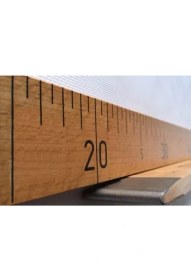 Resim Ahşap Manifatura Cetveli Demirli 1 Metre (100 Cm) 