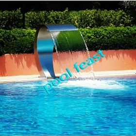 Resim Havuz ŞelalesiHavuz Başı Su Perdesi 304 Kalite 1200 x 700 MM 