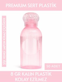 Resim Sizeuyduk Japon Kiraz Çiçeği Rengi Boş Plastik Şişe 50 Adet 50 ML Kolonya Söz Nişan Düğün Nikah DNZ21TAÇJPN 