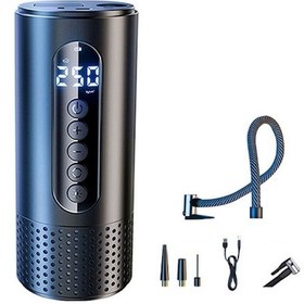 Resim 12v Kablosuz Taşınabilir Akıllı Hava Pompası - Otomatik Durdurma, Led Aydınlatmalı, Düşük Sesli 