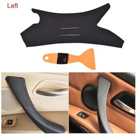 Resim Sol Siyah-deri Kapı Paneli Kolu Kulp Kapağı Sağ/sol İç Çekme Trim Kapağı 