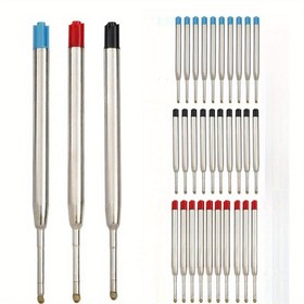 Resim 5/10 adet Kalem Dolguları için Kalem Orta Nokta Mavi Kırmızı Siyah Mürekkep Rodsmetal Dolgu ve Kalem Boncuk 0.7Mm Yazma Ofis Kırtasiye için 