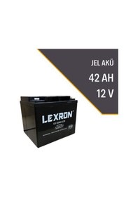 Resim Lexron 12 Volt 42AH Amper Solar Sistem ve Elektrikli Araç Jel Akü 