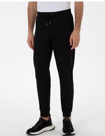 Resim Cacharel Siyah Regular Fit Paçası Lastikli Eşofman Altı 