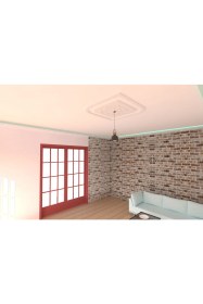 Resim Motifpiyer Lamba Tavan Göbeği 80 Kare Dik Oval Dış Çıtalı 