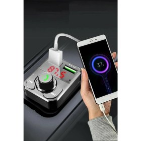 Resim TEKNETSTORE Araç Bluetooth Fm Transmitter Cihazı Araba Mp3 Çalar Oto Çakmaklık Şarj Aleti Müzik Kiti 
