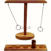 Resim Ahşap Denge Terazisi Oyunu ile Çiviler, Yetişkinler için Ultimate İç Mekan/Dış Mekan Savaşı Oyunu - Parti Malzemeleri, İçecek Eğlencesi, Bar, Ev, Parti, Tatil Hediyesi, Cadılar Bayramı Hediyesi 