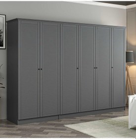 Resim Kale 6 Kapaklı 2ç Taçlı Dolap Antrasit Mebran Panjur Antrasit 190cm Antrasit 