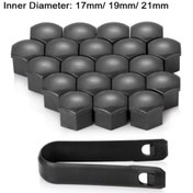 Resim Gri Renk-19mm-20 Adet 17mm Plastik Bijon Somunu Kapakları Cıvata Kapakları Audi A3 A4 B8 B9 A5 Q3 Q5 Q7 A6 A7 Oto 