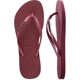 Resim Havaianas Slım Logo Metallıc Parmak Arası Terlik 4119875 4119875 9339 Amarant Rengi 