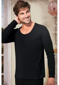 Resim Özkan Underwear Özkan Erkek Termal Fanila Üst Kışlık Içlik Siyah 