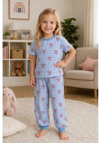Resim Beniizle Kız Çocuk Pijama Takımı Mavi 