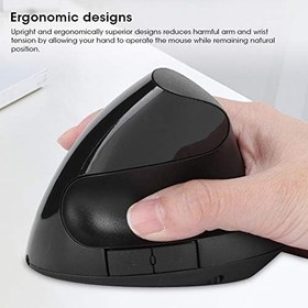 Resim Lazmin112 Anker Kablosuz Dikey Mouse Oyun Fare USB Alıcısı Şarj Edilebilir Oyun Fare Ergonomik Tasarım 