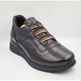 Resim Mammamia D25ka-3545 Siyah Hakiki Deri Lastikli Kadın Günlük Casual Ayakkabı Siyah 